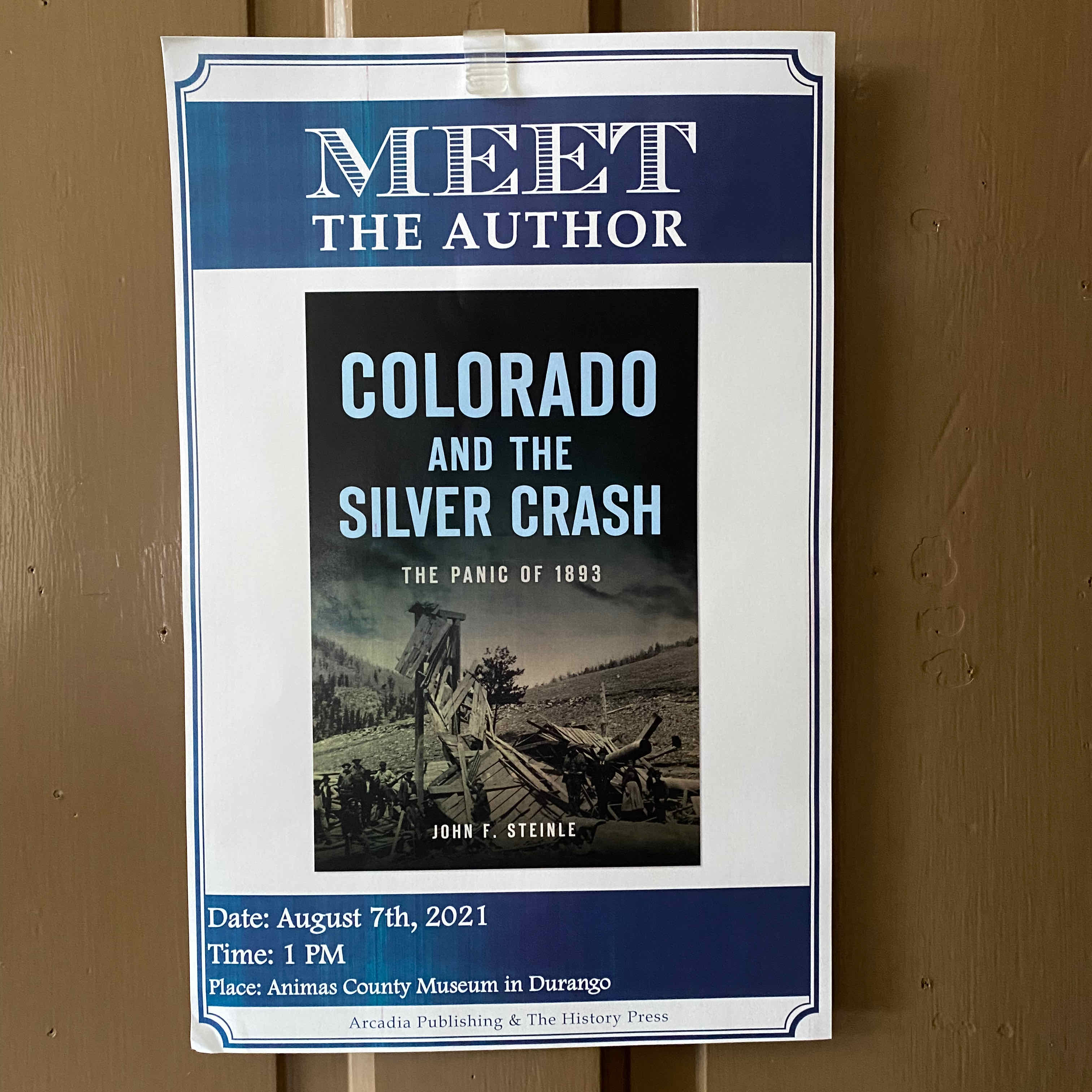 image of poster for book signing
