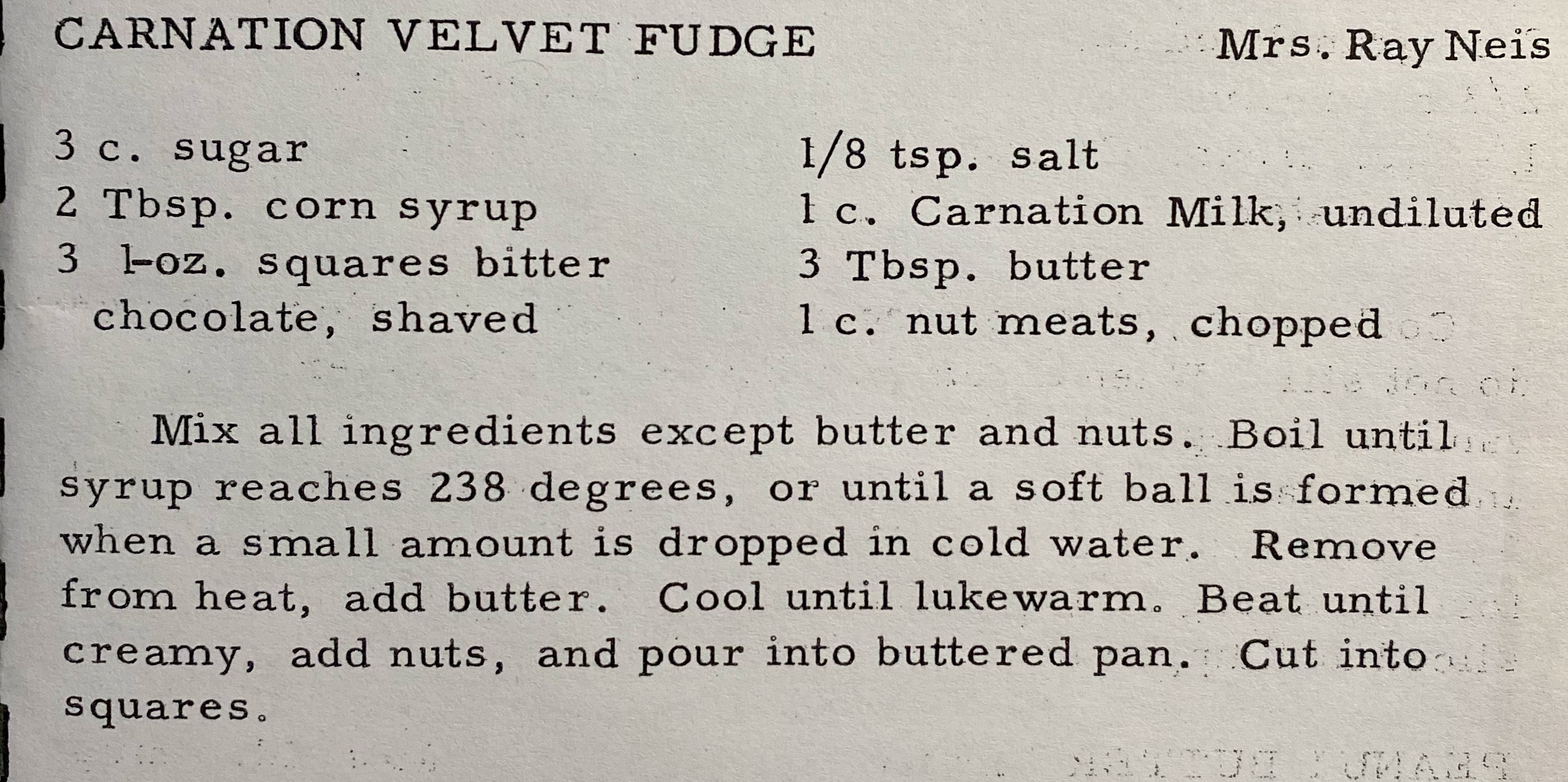 Fudge recipe
