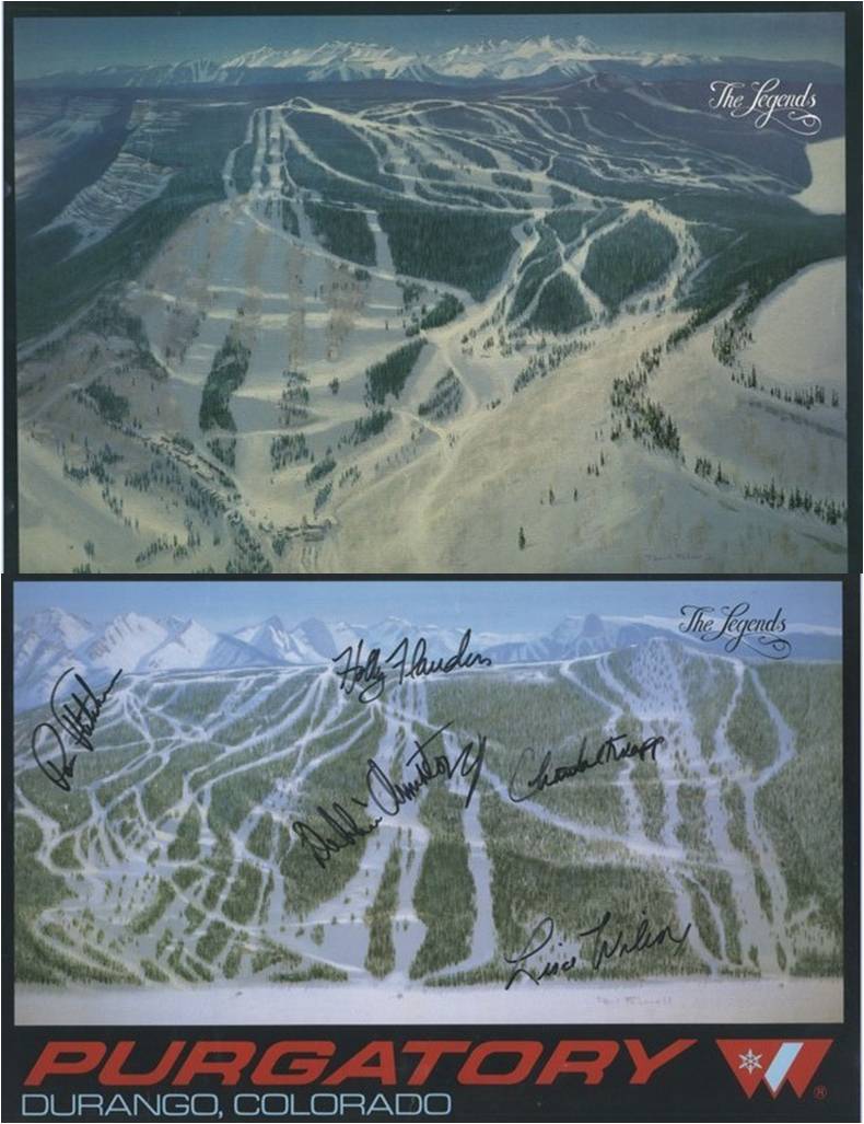 poster of ski runs at Purgatory