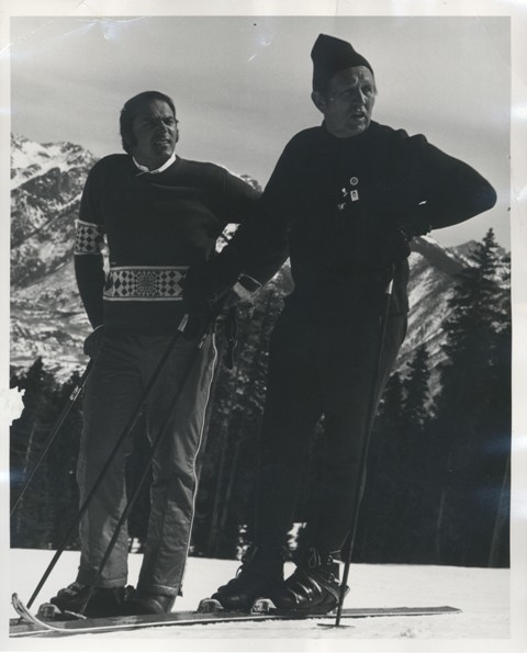 Two men on skis