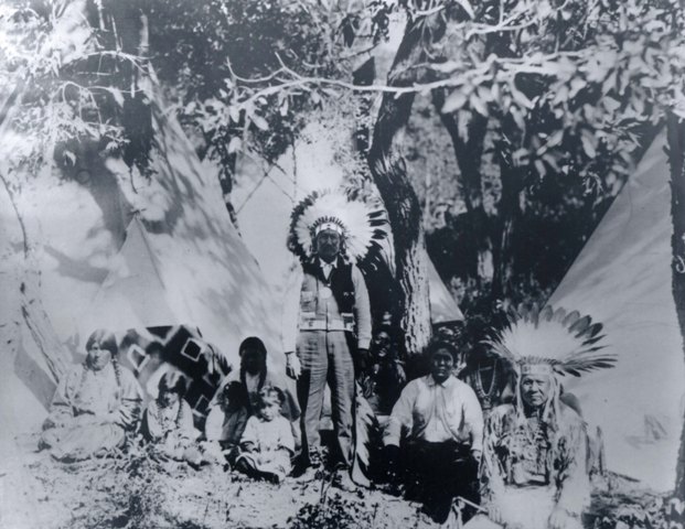 Ute camp with Buckskin Charlie