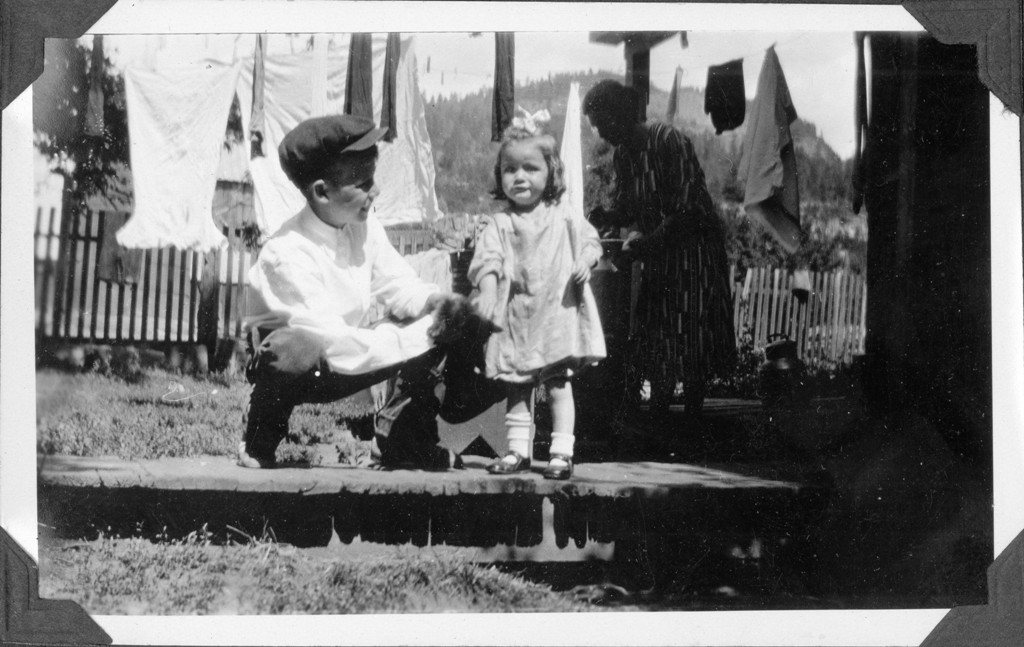 Kids playing on washday