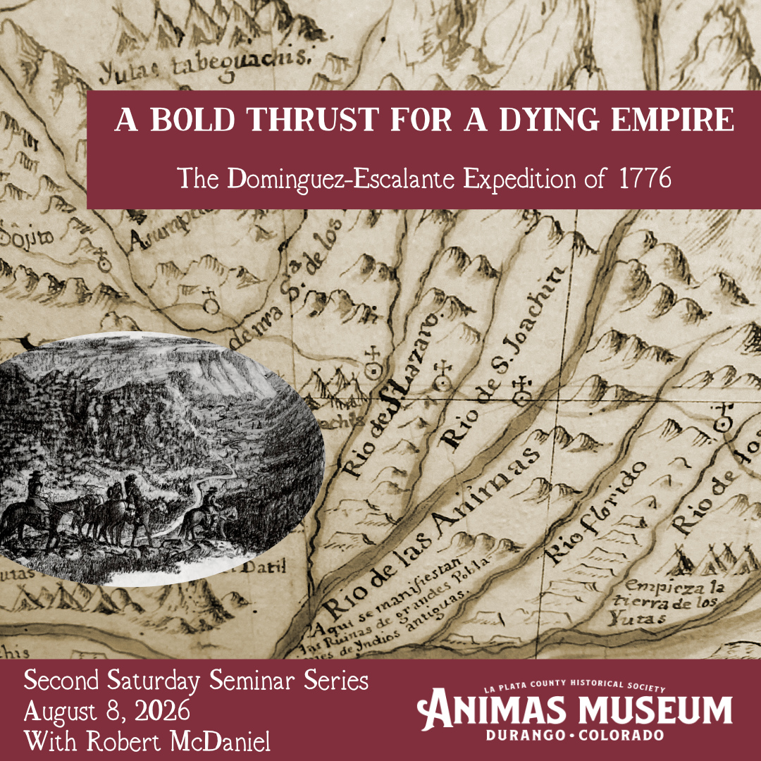 image of map with sketch of men on horseback in rough terrain