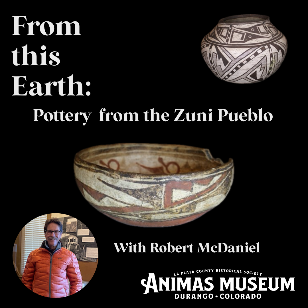image of Zuni pots and Robert McDaniel