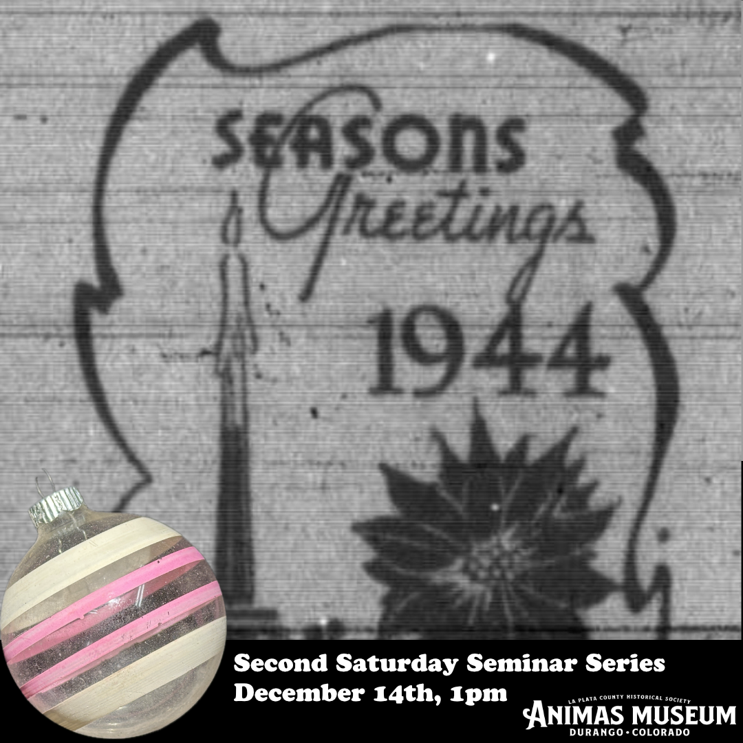 Seasons Greetings 1944 and vintage ornament